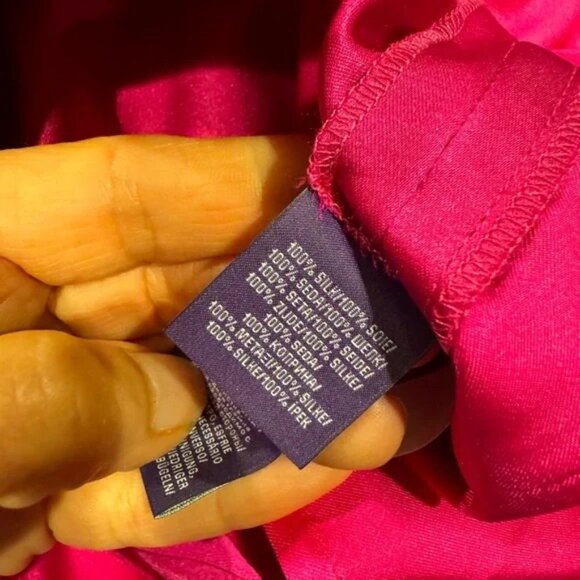 Ralph Lauren Purple Label Fuschia Pink Silk Trousers - Picture 6 of 6